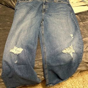 Old Navy Extra High Rise Sky High Wide Leg Jeans